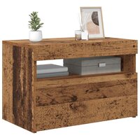 Tv-meubel met LED 60x35x40 cm bewerkt hout oud hout 12