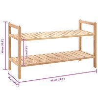 Schoenenrek 69x26x40 cm massief walnotenhout 6