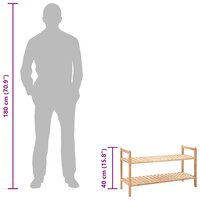 Schoenenrek 69x26x40 cm massief walnotenhout 7