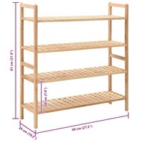 Schoenenrek 69x26x81 cm massief walnotenhout 6