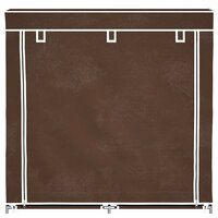 Schoenenkast met hoes 115x28x110 stof bruin  4