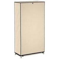 Schoenenkast met hoes 58x28x106 cm stof cr&egrave;me 6