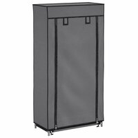 Schoenenkast met hoes 58x28x106 cm stof grijs 2