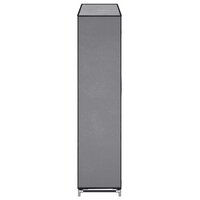Schoenenkast met hoes 115x28x110 cm stof grijs 5