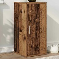 Schoenenkast 32x35x70 cm bewerkt hout oud houtkleurig 3