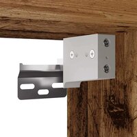 Schoenenkast 32x35x70 cm bewerkt hout oud houtkleurig 8
