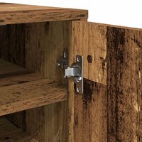 Schoenenkast 32x35x70 cm bewerkt hout oud houtkleurig 9