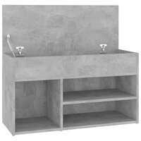 Schoenenbank 80x30x45 cm bewerkt hout betongrijs 5