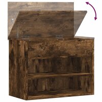 Schoenenbank 60x30x45 cm bewerkt hout gerookt eikenkleurig 9