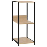 Boekenkast 33,5x39,6x79,7 cm bewerkt hout zwart en eikenkleurig 2
