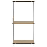 Boekenkast 33,5x39,6x79,7 cm bewerkt hout zwart en eikenkleurig 4