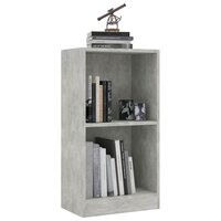 Boekenkast 40x24x75 cm bewerkt hout betongrijs 5