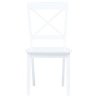 5-delige Eethoek massief rubberwood wit 4