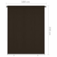 Rolgordijn voor buiten 180x230 cm bruin 6