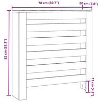 Radiatorombouw 78x20x82 cm bewerkt hout bruin eikenkleurig 8