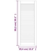 Kastdeuren met lamellen 2 st 99,3x39,4 cm grenenhout wit 6