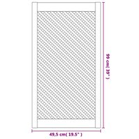 Kastdeuren met latwerk 2 st 49,5x99 cm massief grenenhout 6