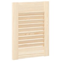 Kastdeuren met lamellen 2 st 39,5x29,5 cm massief grenenhout 7
