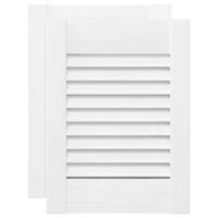 Kastdeuren louvredesign 2 st 39,5x29,5 cm wit 2