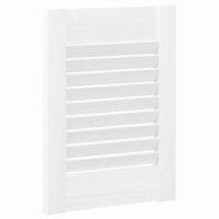Kastdeuren louvredesign 2 st 39,5x29,5 cm wit 7