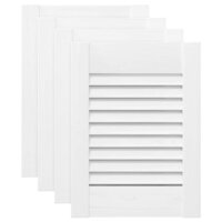 Kastdeuren louvredesign 4 st 39,5x29,5 cm wit 2