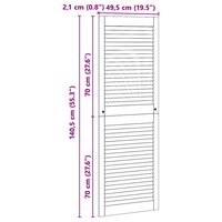 Kastdeur Naturel 49,5 x 2,1 x 140,5 cm Massief grenenhout 9