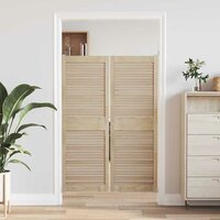 Kastdeur 2 pcs Naturel 49,5 x 2,1 x 140,5 cm Massief grenenhout 3