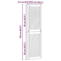 Kastdeur Naturel 170 x 2,1 x 49,5 cm Massief grenenhout 9