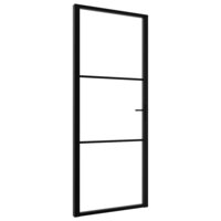 Binnendeur 83x201,5 cm ESG-glas en aluminium zwart 2