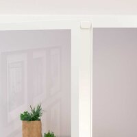 Binnendeur 83x201,5 cm gehard glas en aluminium smal wit 5