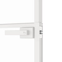 Binnendeur 83x201,5 cm gehard glas en aluminium smal wit 7