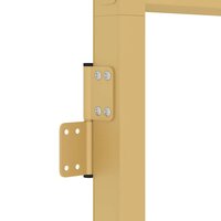 Binnendeur smal 83x201,5 cm gehard glas en aluminium goudkleur 7
