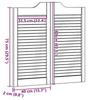 Schuifdeuren Wit 80 x 40 cm Massief grenenhout 10
