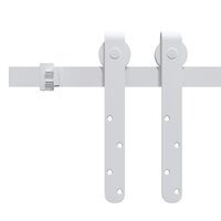 Ophangset voor minischuifdeur 122 cm koolstofstaal wit 3