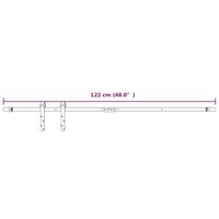 Ophangset voor minischuifdeur 122 cm koolstofstaal wit 6
