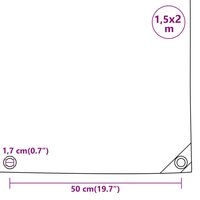 Dekzeil 650 g/m&sup2; 1,5x2 m antracietkleurig 10