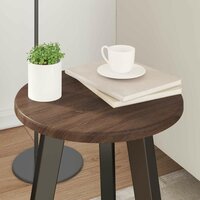Tafelblad bruin eikenkleur &Oslash; 30 x 1,5 cm Bewerkt hout 4
