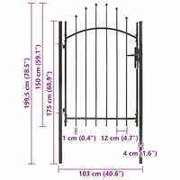 Tuinpoort Woerden staal 1x1,5 m zwart 5