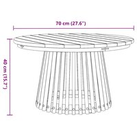 Bijzettafel Bruin 70 x 70 x 40 cm Massief Teakhout 7