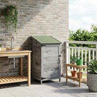 Tuinschuur Grijs 59 x 56 x 113,5 cm Bewerkt hout 3