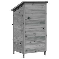 Tuinschuur Grijs 59 x 56 x 113,5 cm Bewerkt hout 7