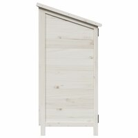 Tuinschuur Wit 106,5 x 56 x 113,5 cm Bewerkt hout 6