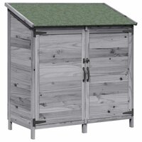 Tuinschuur Grijs 106,5 x 56 x 113,5 cm Bewerkt hout 2
