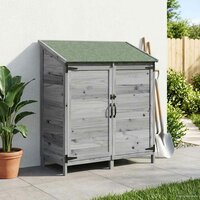 Tuinschuur Grijs 106,5 x 56 x 113,5 cm Bewerkt hout 3