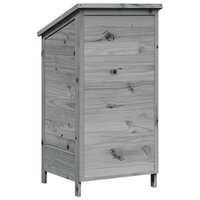 Tuinschuur Grijs 59 x 56 x 113,5 cm Massief Vurenhout 7