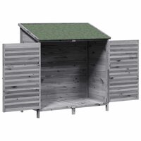 Tuinschuur Grijs 106 x 56 x 113,5 cm Massief Vurenhout 4