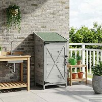 Tuinschuur Grijs 59,5 x 56 x 113,5 cm Bewerkt hout 3