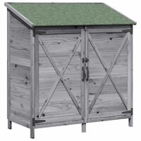 Tuinschuur Grijs 106 x 56 x 113,5 cm Bewerkt hout 2