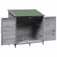 Tuinschuur Grijs 106 x 56 x 113,5 cm Bewerkt hout 4