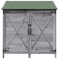 Tuinschuur Grijs 106 x 56 x 113,5 cm Bewerkt hout 5